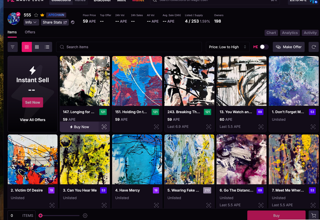 555đ handmade paintings Transformed Into Digital Collectibles