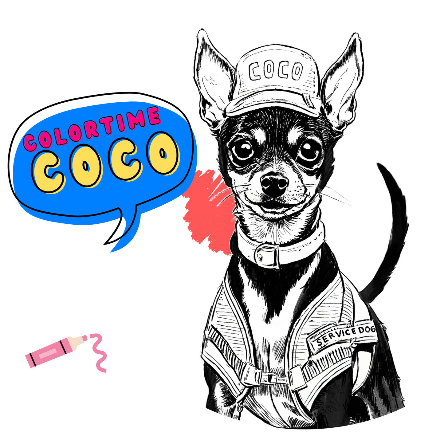 Children's Coloring Book: Tales of a Service Animal