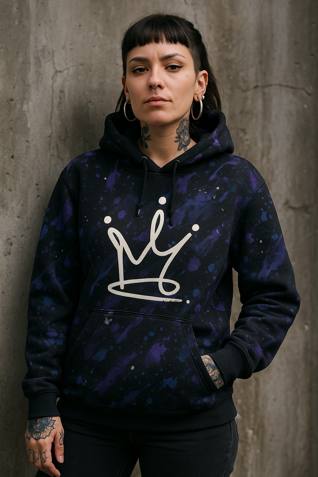 Dark Comfy Abstract Hoodie