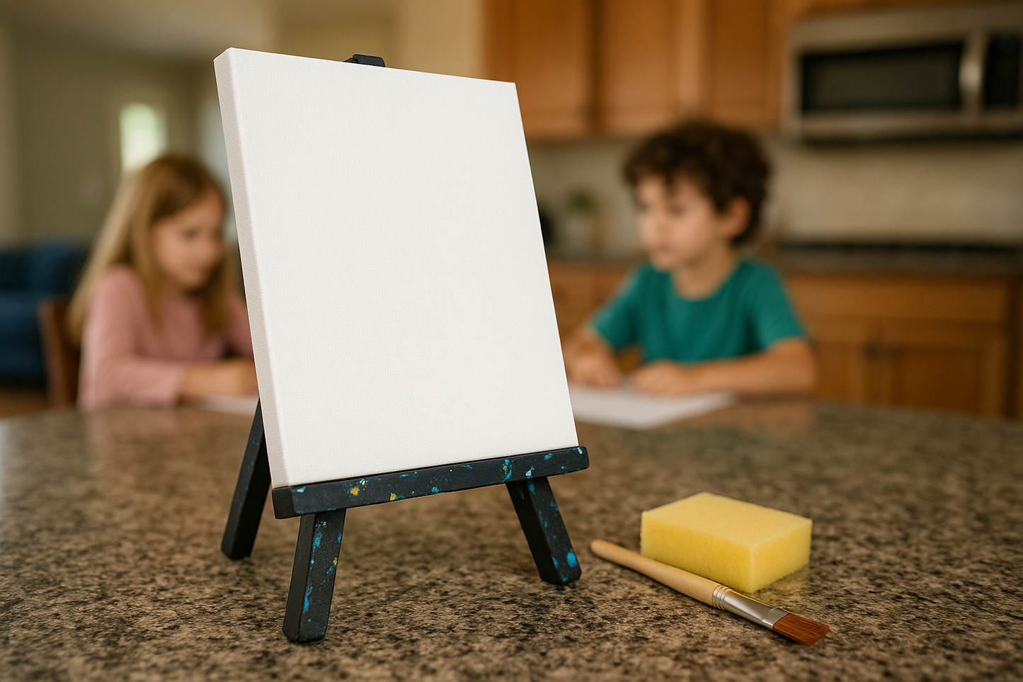 Art Paint Easel Set - Includes Sponge, Paint & Brush