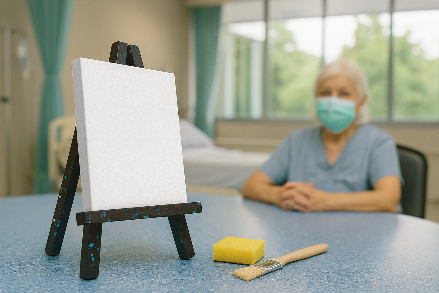 Art Paint Easel Set - Includes Sponge, Paint & Brush