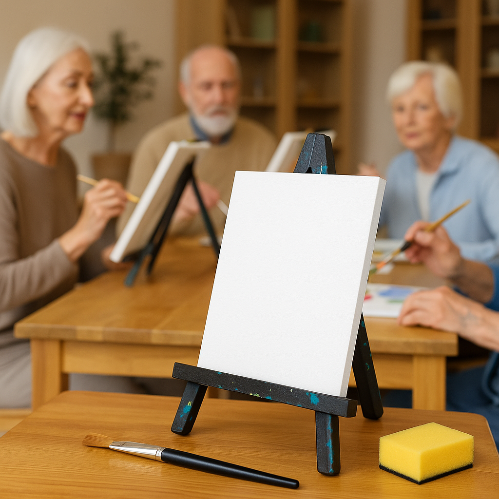 Art Paint Easel Set - Includes Sponge, Paint & Brush