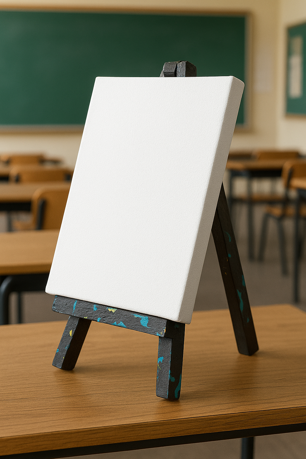 Art Paint Easel Set - Includes Sponge, Paint & Brush