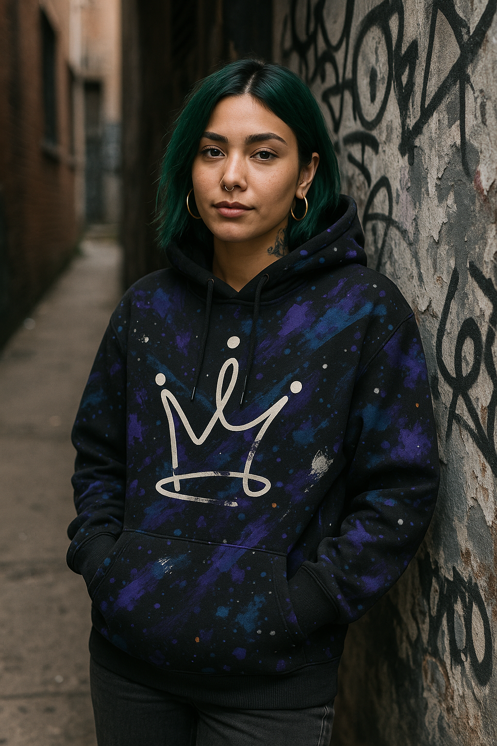 Dark Comfy Abstract Hoodie