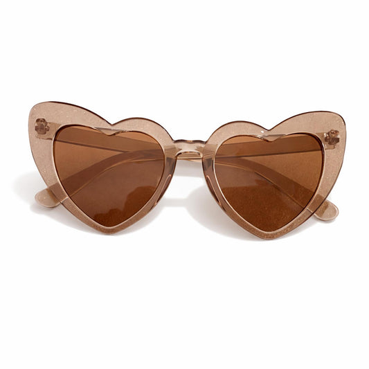Heart Shapes Glasses - Brown