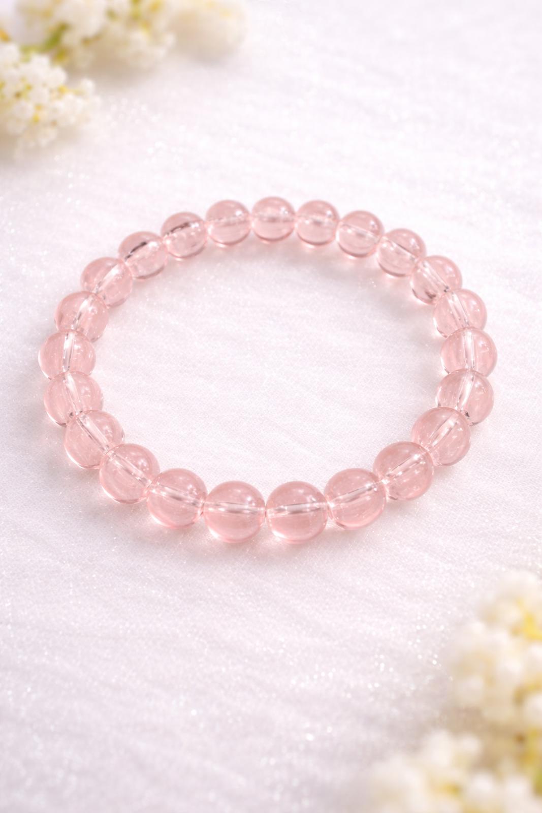 Healing Beaded Bracelet – Light Pink