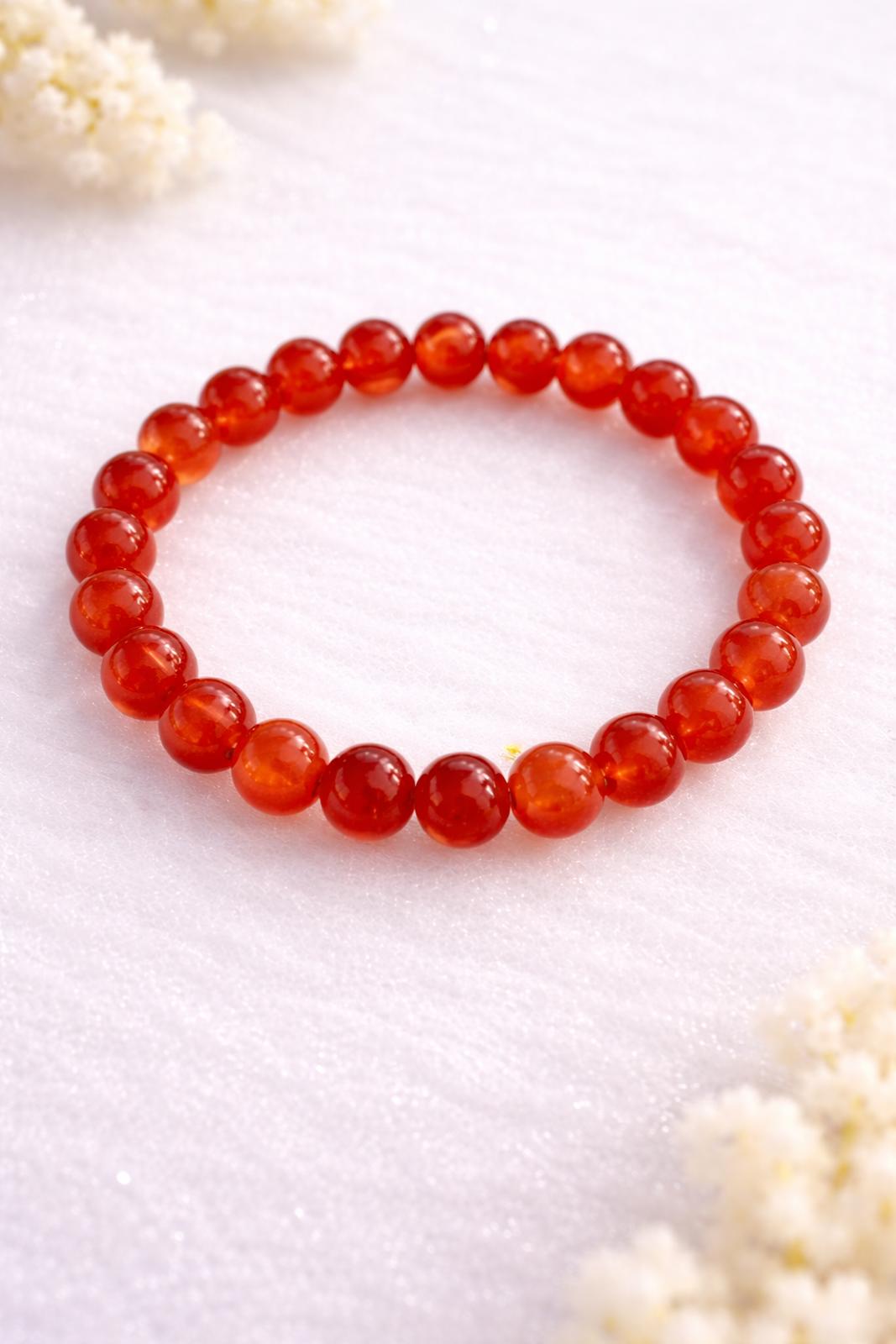 Healing Beaded Bracelet – Ruby Red