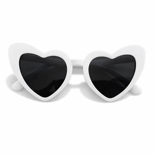 Heart Shapes Glasses - White
