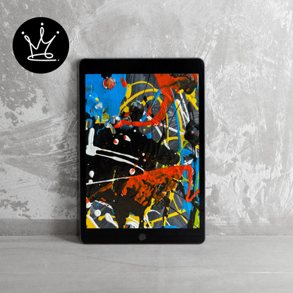 Collision of Color - Digital Background