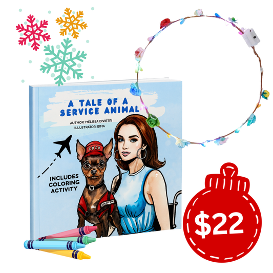 Holiday Coloring Book + Light-Up Halo Bundle