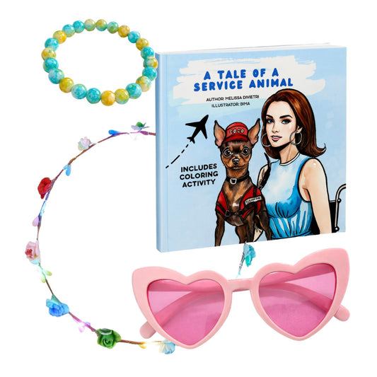Coloring Activity Book include Heart-Shaped Sunglasses and Healing Bracelet